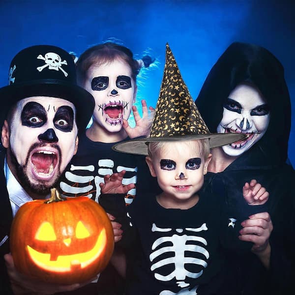 Mössa för kvinnor Klassisk svart och guld stil Halloweenhatt Halloweenfester 3 st A