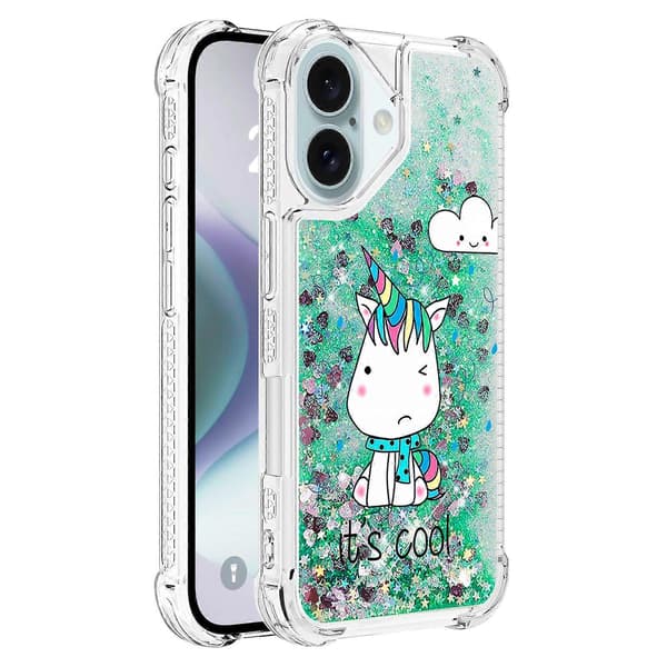 Til iPhone 16 Plus TPU-cover med kviksand og mønstertryk af siddende hest