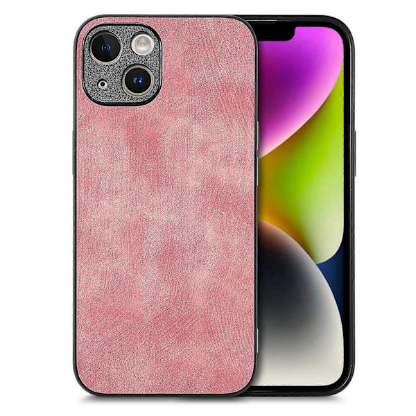 Etui til iPhone 13 Mini Pink Læder Enkel Solid Fine Huller Flere Modeller No8079 A