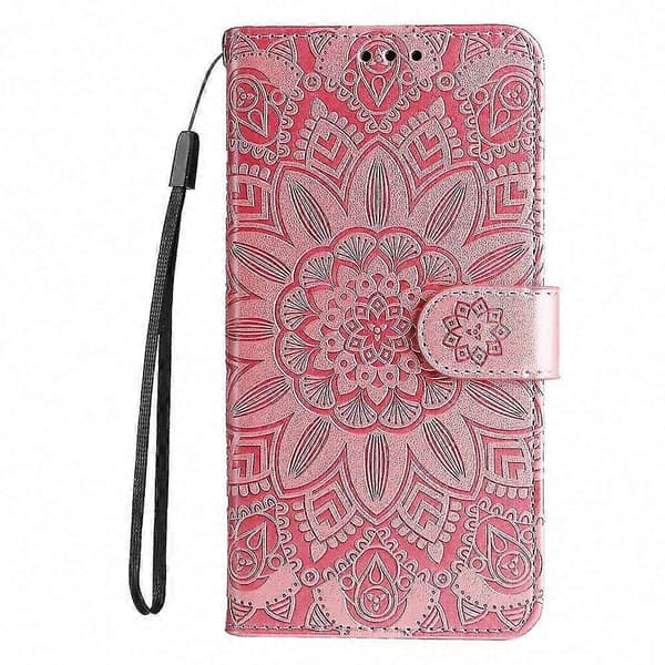 Emed Solros Läderfodral För Xperia 5 V - Slitstarkt Skyddsfodral Rosa