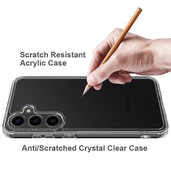 För Samsung Galaxy S24+ Klara Mobilskal Anti-rep Akryl+TPU Baksida A