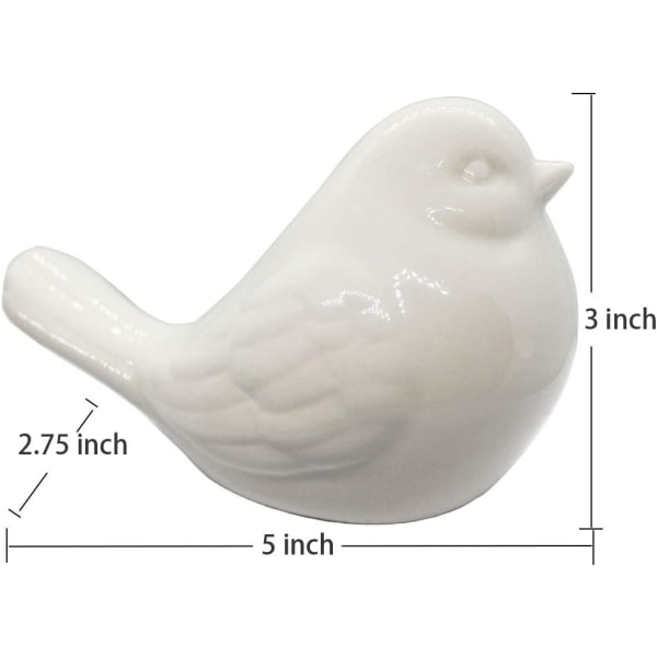 Fuglefigur, Keramisk Chubby Fuglefigur Hytte Dyr Fugl