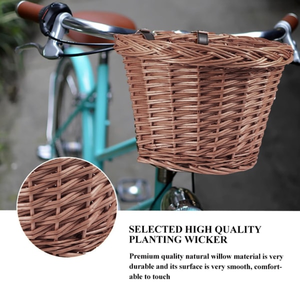 Barncykelkorg Framstyre Korg, Flätad Korg Korg Hängande Korg Fram Cykeltillbehör