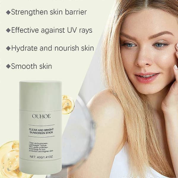 Ouhoe Transparent Skyddsstift Sommar Utomhus UV-skydd Klar Klar Icke-klibbig Bärbar Skyddsstift A