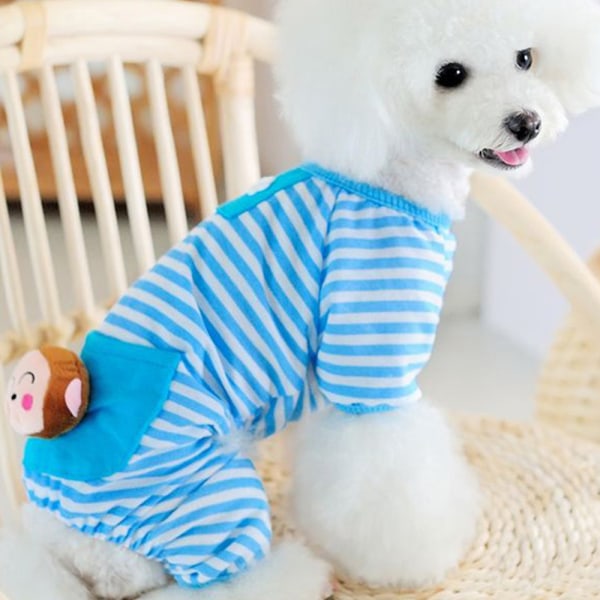 Lemmikkikoiran pyjamapehmeä puuvillapaitahaalari söpö kokonaisvaltainen koira