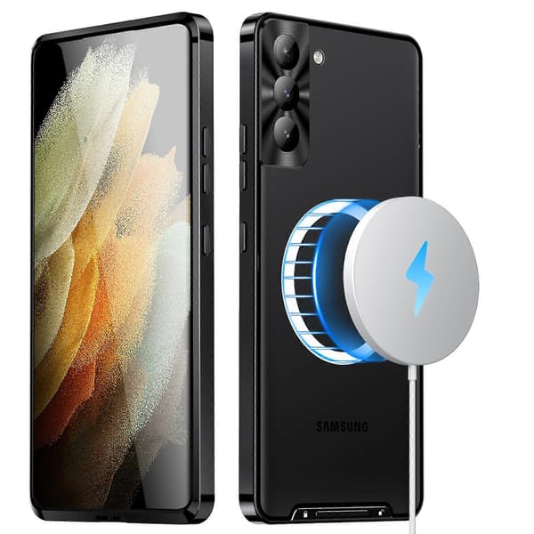 Til Samsung Galaxy S22+ Frosted Metal Telefoncover Sort