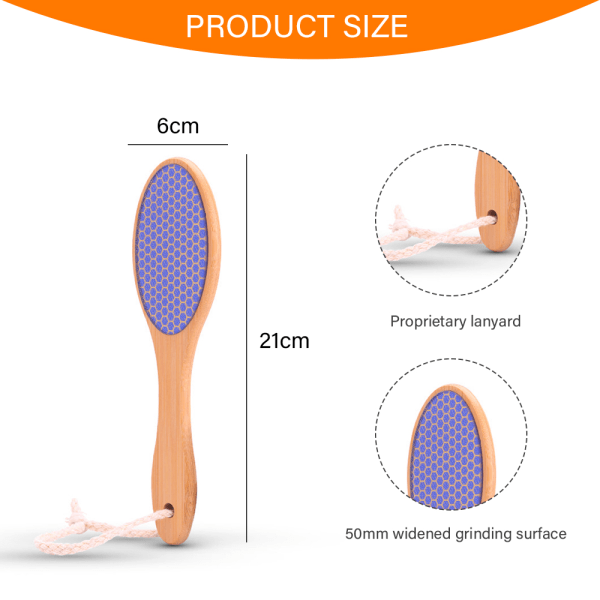 Glass Foot File – Foot Scrubber for Dead Skin with Bamboo