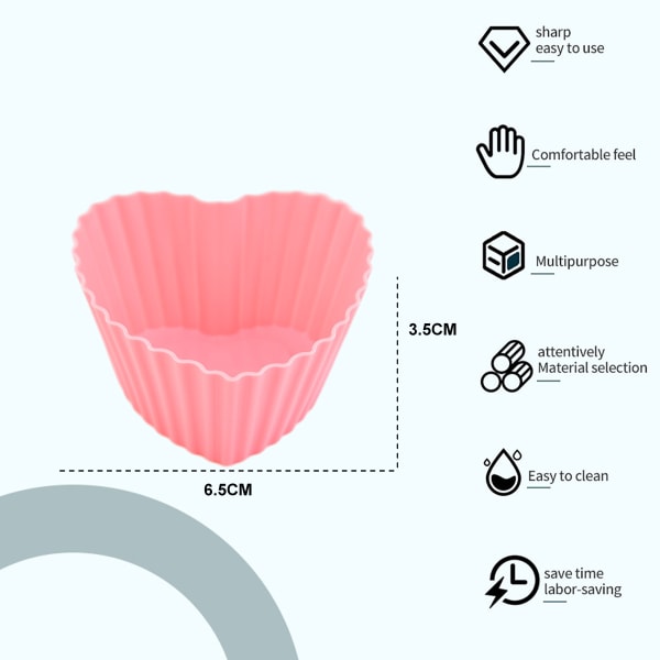 10 silikone cupcake bagekopper genanvendelige muffinforme, køkken