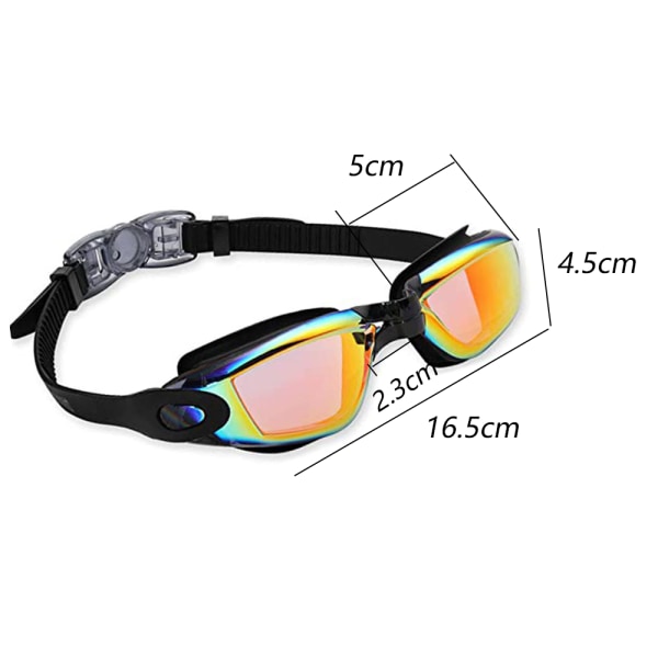 2 sets of swimming goggles antifogging electroplated swimming