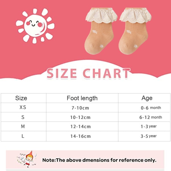 Baby Girl Lace Socks Ruffle Socks 2 Par Princess Dress Socks