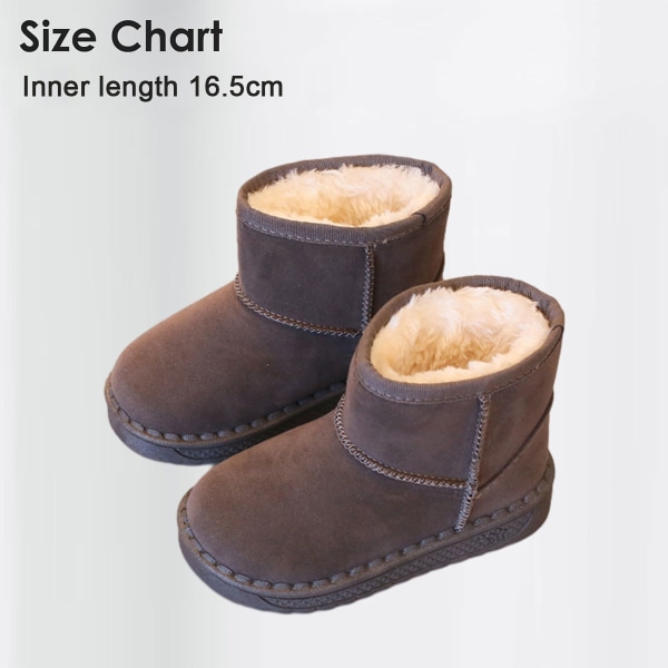 1 par jenter gutter varme vinterstøvler, for barn utendørs snøstøvler (småbarn/lite barn) 16,5 cm