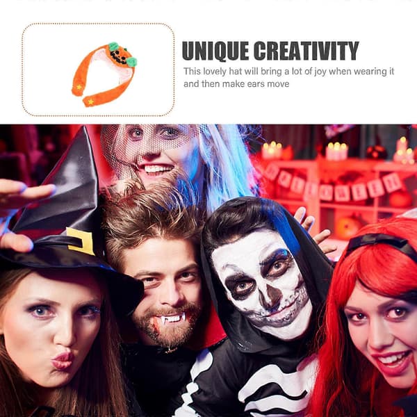 Orange Halloween Dekorativ Öronrörlig Hatt för Fest A