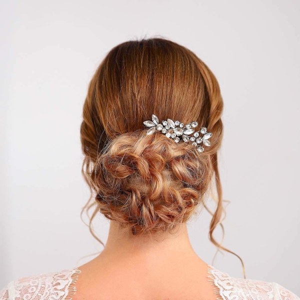 Crystal Bride Bröllopshår kamma hårtillbehör med