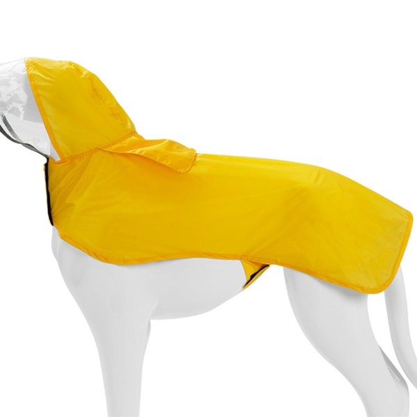 Vanntett regnfrakk til kjæledyr med hette, lysreflekterende hunderegnfrakk