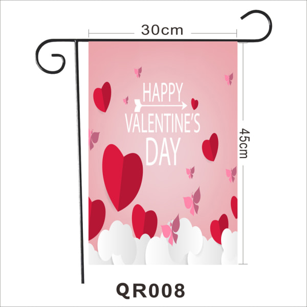 Valentine's Day Garden Banner Romantic Festive Garden Banner