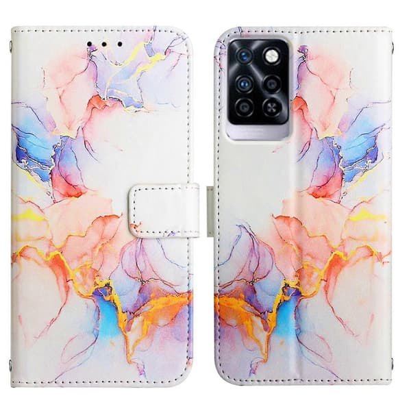 För Infinix Note 10 Pro / Note 10 Pro NFC PT003 Marmormönster Flip Läder Telefonfodral