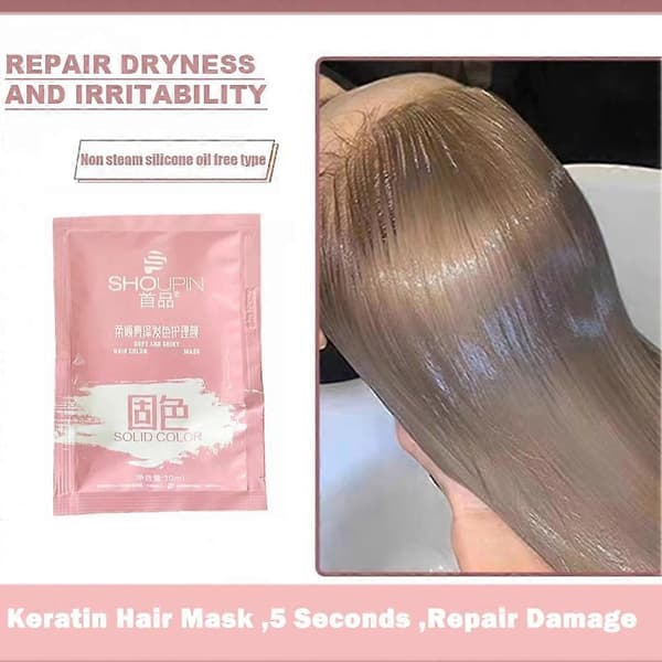 Keratin Hårmaske: 5 Sekunders Reparasjon, Retter ut og Bekjemper Krus i Opptil 3 Måneder A