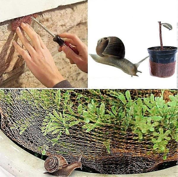 Kobbernet, kobbernet mod snegle, mus, fugle og nematoder, havebeskyttelse mod gnavere, strikket kobbernet 12,7 cm x 6 m A