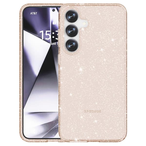 Til Samsung Galaxy S25 Deksel Anti-ripe PC+TPU Glitrende Telefondeksel