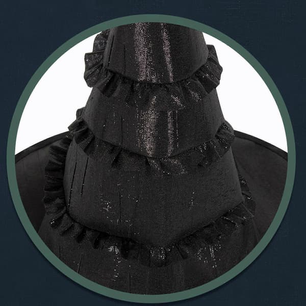 Håndlavede heksehatte bandager edderkopper troldmandshat voksen Halloween festhat velegnet til Halloween og rollespil sort A