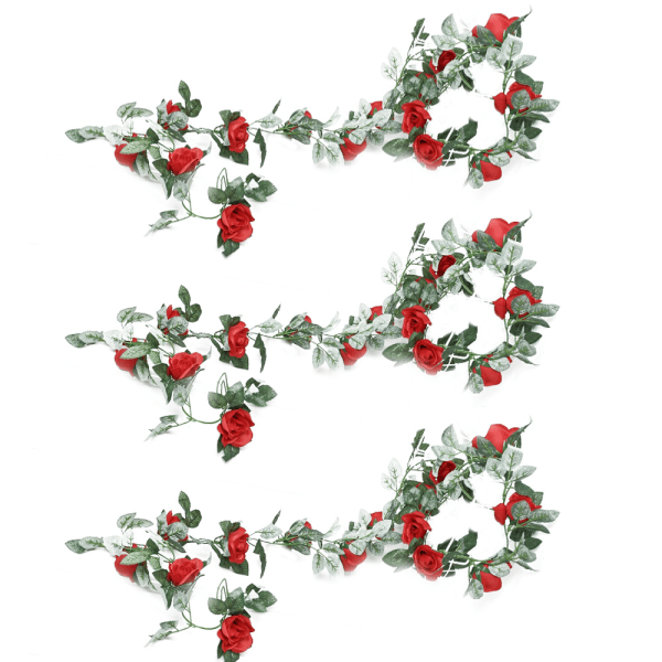 3 st konstgjorda blommor rotting, bröllopsbåge slingrande,