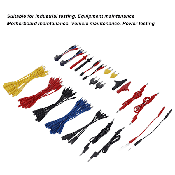 90 stk Testledningssett Multifunksjonell Multimeter Reparasjon Testprobe Terminalsett for Industri