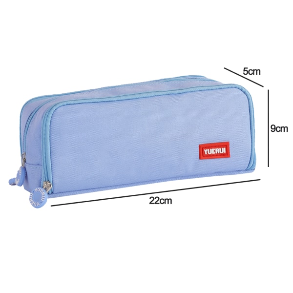 Stort case 3 fack Pennfodral Stor kapacitet blue