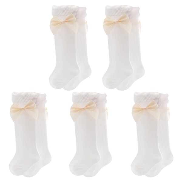 5 paria tyttöjen sukkia Polvikorkeat putkisukat Tuplaneula