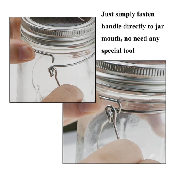 6-Pack LED String Jar Låg Lights, 6 Hangers (krukker ikke
