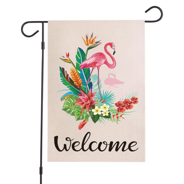 Sommar utomhus dekorativ Flamingo trädgårdsflagga polyester