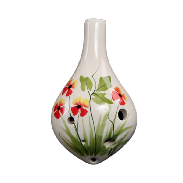 6-huls Ocarina, Alto C, glaseret keramik, smukt design
