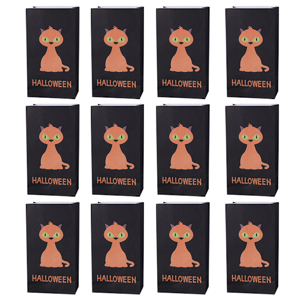 30 stk Halloween slikposer i ko-skind med flad lomme - Halloween-spøg eller godbid slik-gavepose