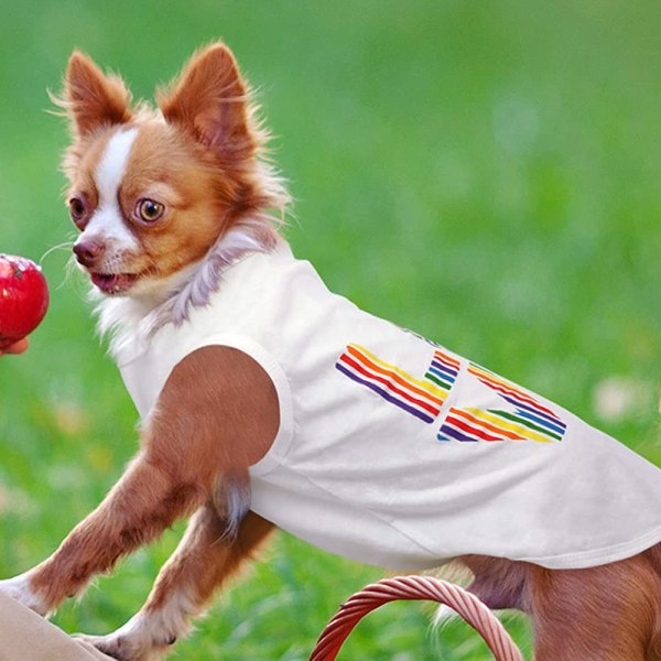 Hunde-T-shirt med kærlighedsmønster Komfortabelt bomuldshundetøj