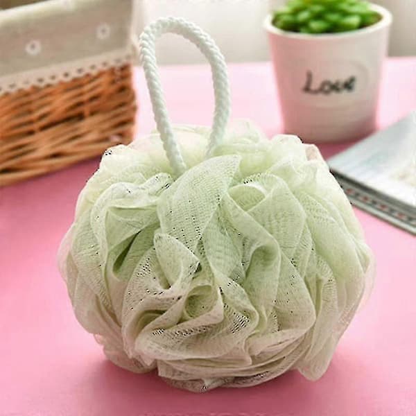 Bade-loofah-svamp med snor-skrubber-eksfoliator-badebold A