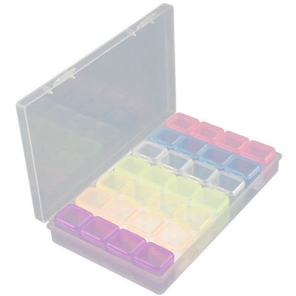 Rhinestone Organizer Box, 3D akryl Nail Charms förvaringsbox