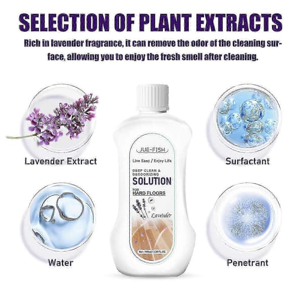 Lavendel Trägolvsrengöring - Kraftfull Sanering, Fräsch Doft, Snabbtorkande, 100ml A