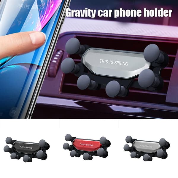 Roterende Universal Gravity Bil Luftudtag Telefonholder Stativ til Mobiltelefon Navigation Ny A