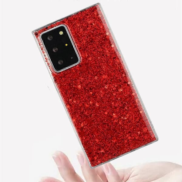 Til Samsung Galaxy S21 FE 5G Glitter Paljetter Epoxy TPU Telefondeksel Rosa