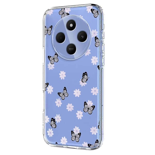 Blommönster Målat TPU-telefonfodral för Redmi 14C / Poco C75