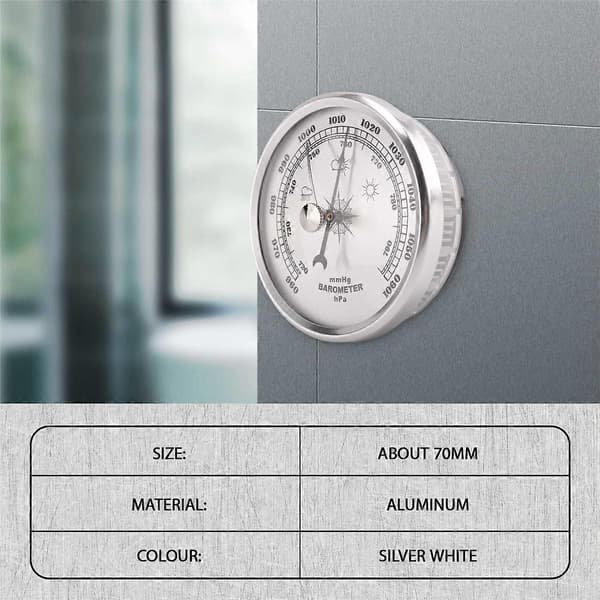 för Hem Tryckmätare Väderstation Metall Vägg Hängande Barometer A
