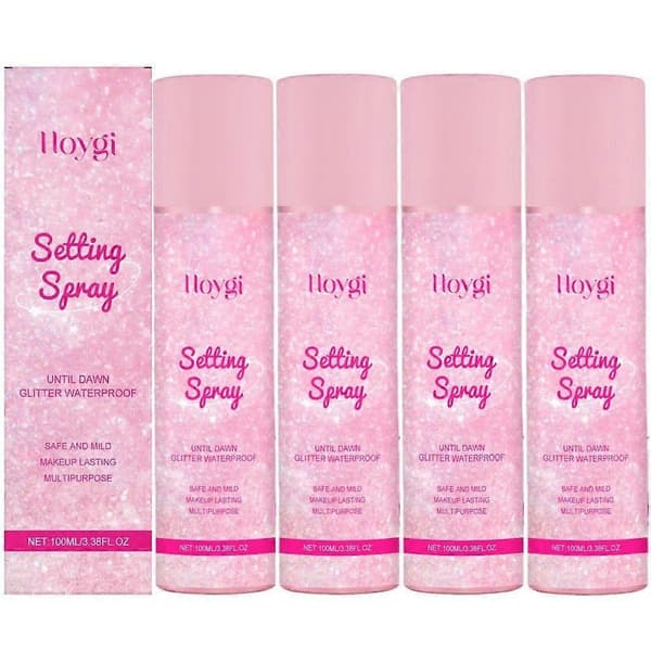 Flash Setting Spray Oljekontroll Vattentät Svettresistent Långvarig Basmakeup för Kropp Charmig Ansiktsfixer Sminkspray (4st)