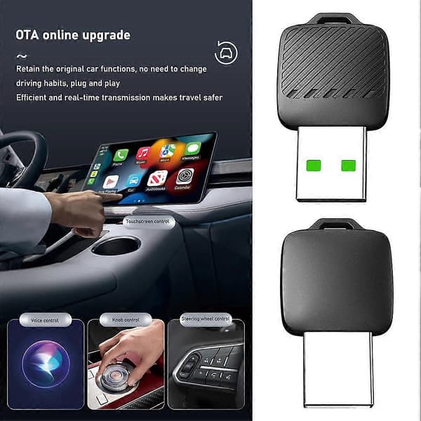 2 i 1 trådlös Android Auto-adapter Plug Play Dongle för SUV Sedan Bil Snabb Stabil CarPlay-anslutning A