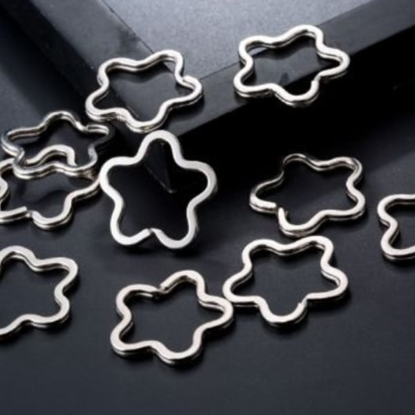 20st metall platt nyckelring Silver DIY kreativ metall nyckelhållare