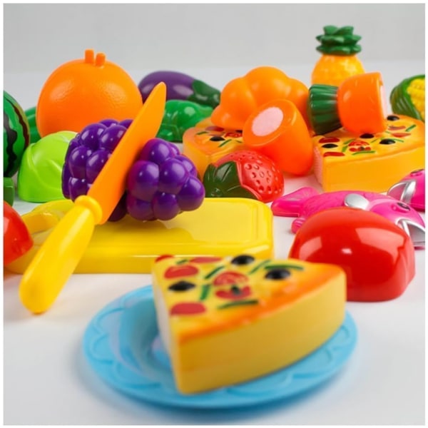 24 st/ set Köksleksaker Barn skär grönsaker Fruktleksaker