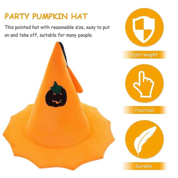 Halloween Græskarhat Heksehat Rekvisit Halloween Cosplay Hat Halloween Kostume Tilbehør A