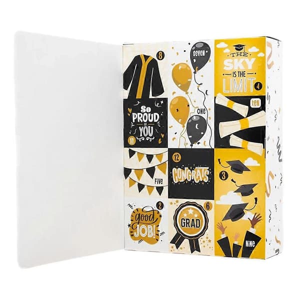 Unik presentförpackning med 12 dagars överraskningar, unik minnesvärd present till studenter Style 1