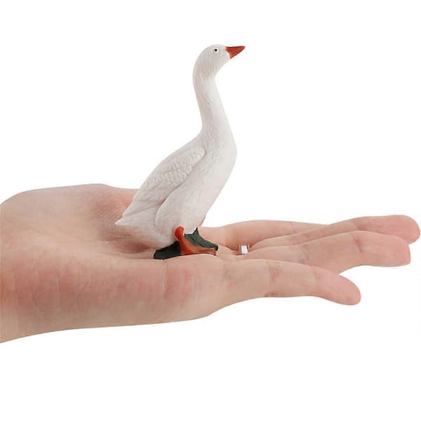 Vit gås solid PVC actionfigur skrivbordsdekorationsprydnad samlingsgåva A