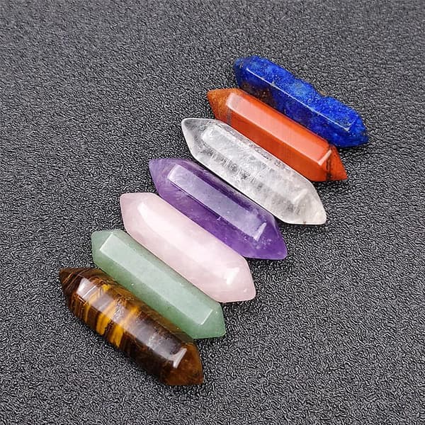 7-stensset Mors dag-present Meditationssten Yoga Amulett Med Presentask A