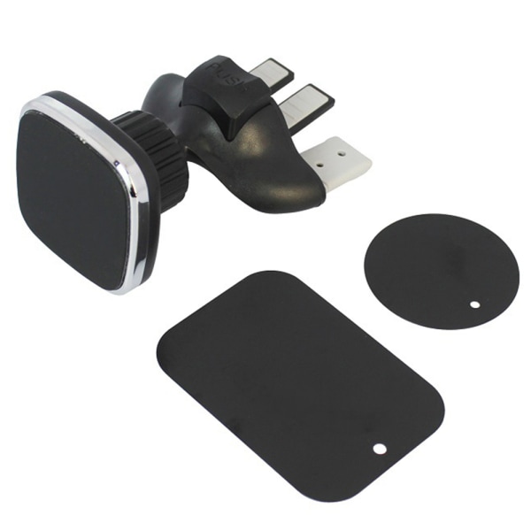 360 graders rotasjon CD-port Biltelefonholder Firkantet Magnet CD-spor Magnetisk bilmonteringsholder, for mobiltelefoner og mini-nettbrett med rask Swift-snap