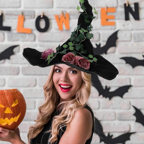 Halloween heksehatt kompatibel med kvinnedesign A